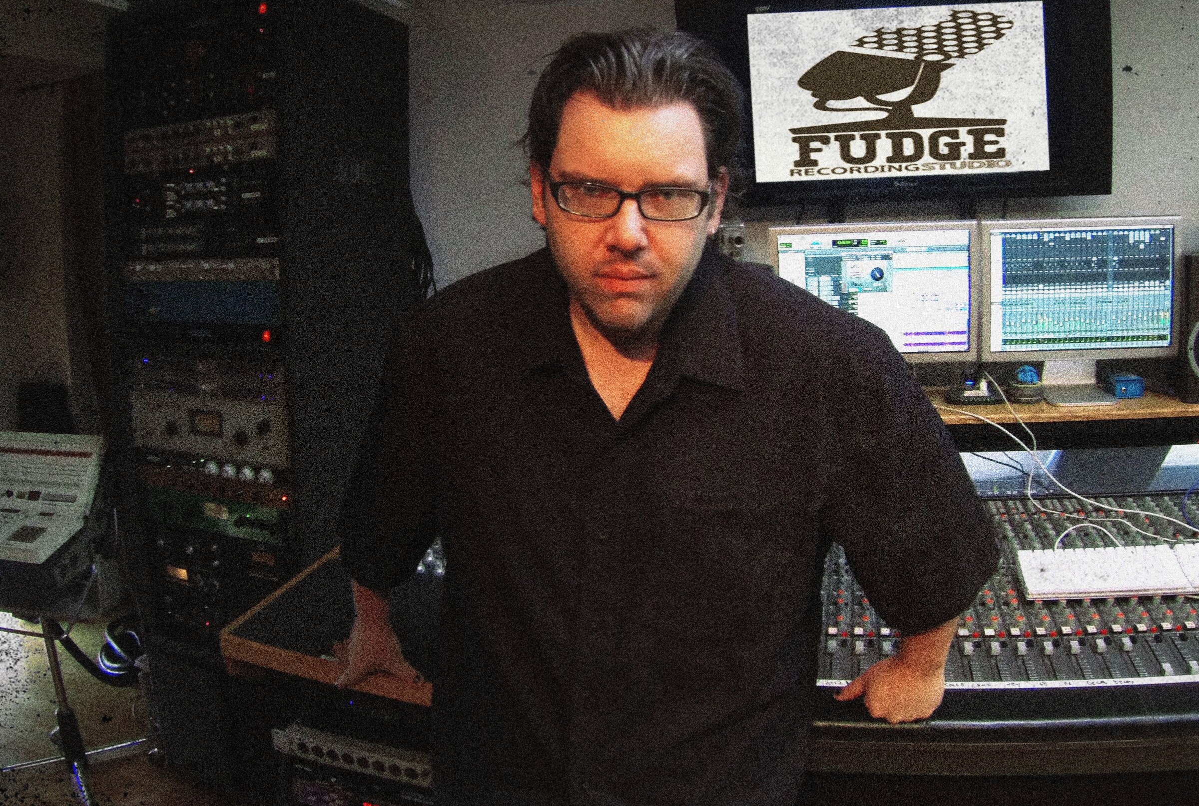 Jack Miele at the mixing console